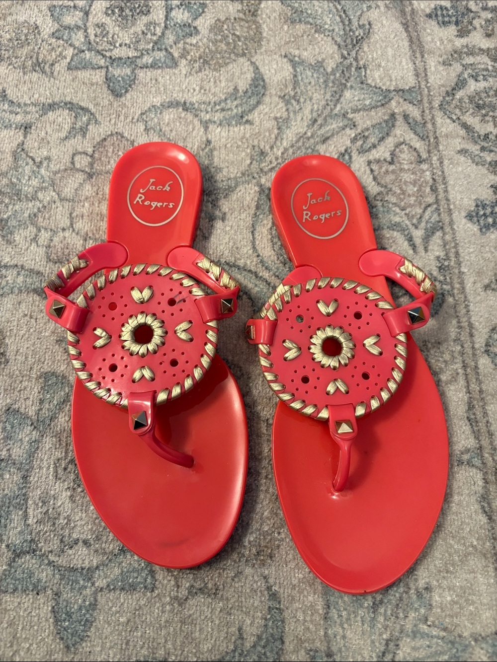 Jack Rogers Jelly Sandals Pink Size 6